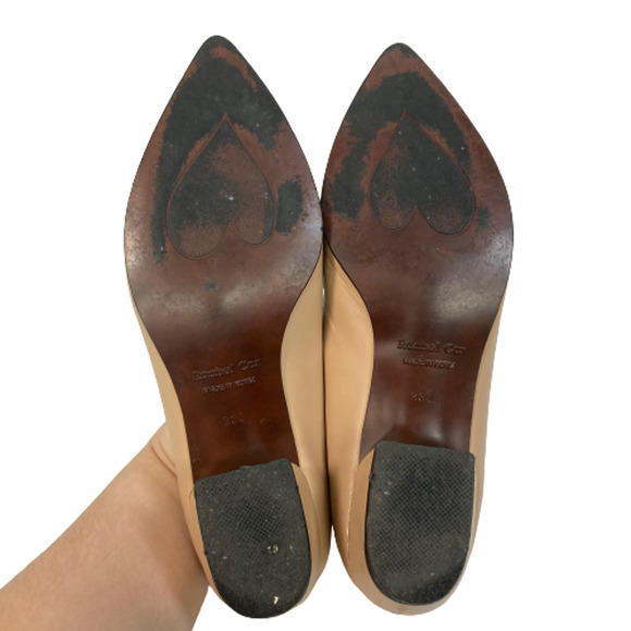 Rachel Cox Shoes Womens Sz 6.5 230mm Nude Beige Leather Pointed Toe Low Heel - Picture 5 of 9